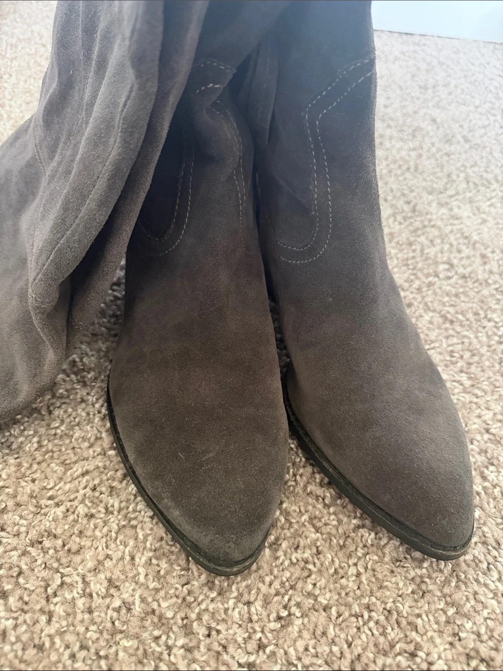Dolce Vita Suede Over-The-Knee Braided-Trim Boots